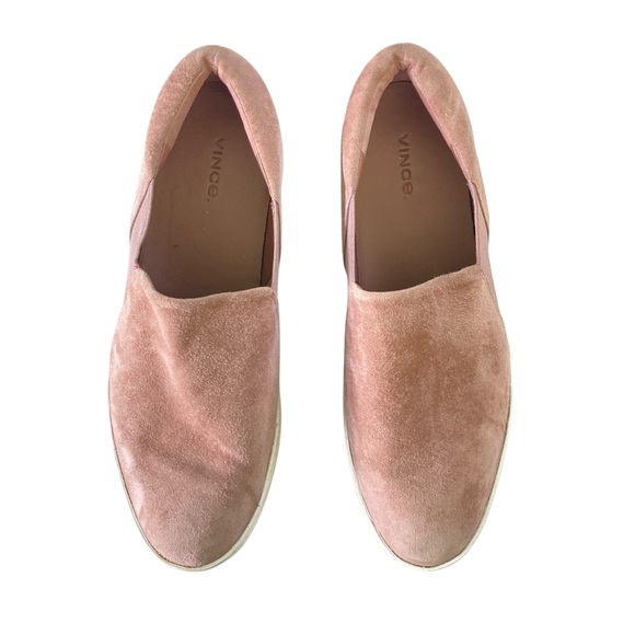 Vince Warren Suede Platform Slip-On Sneakers Dusty Pink Mauve (Size US 10 EU 40) - Picture 5 of 14